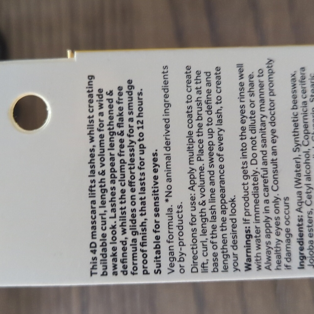 Nº 7 4D Lift & Curl Mascara NIB - Picture 2 of 2
